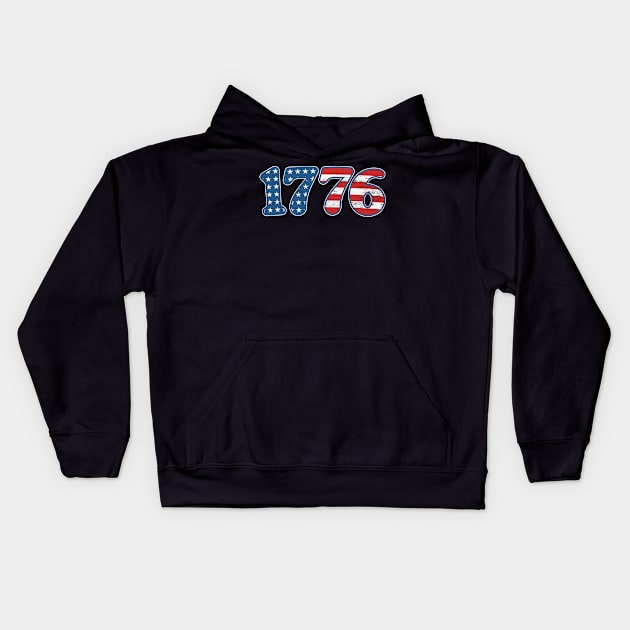 1776 - 4th of July Americas Birthday Kids Hoodie by TwistedCharm